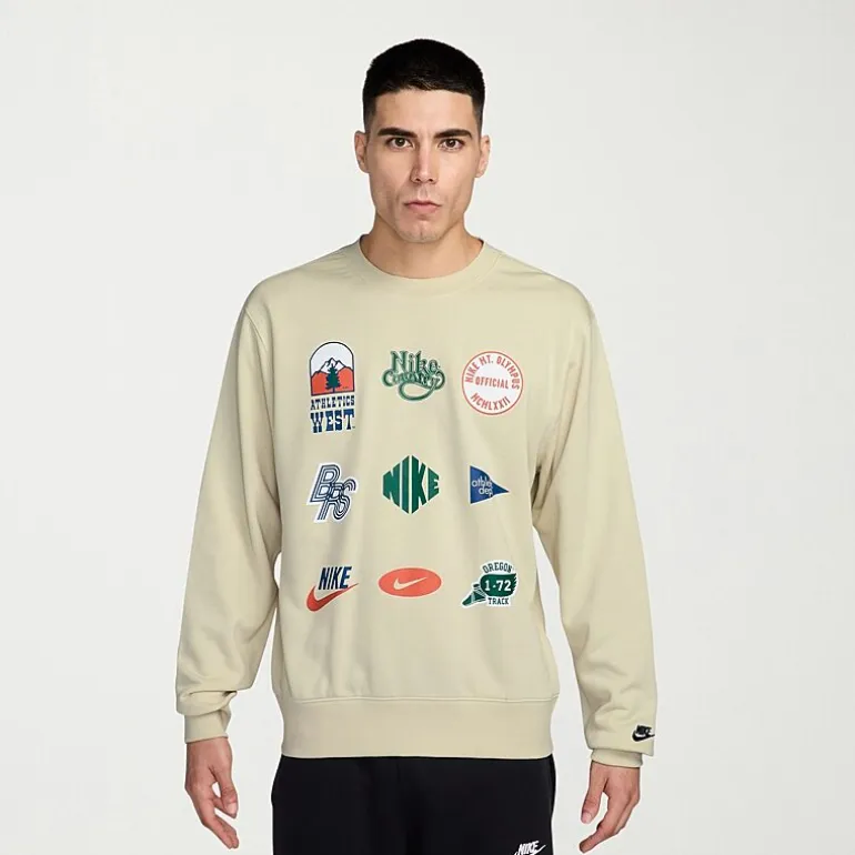 Nike Club Mens Crew Neck Long Sleeve Sweatshirt