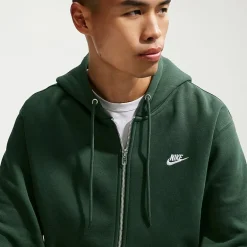 Nike Club Mens Long Sleeve Fleece Zipper Active Big and Tall Hoodie