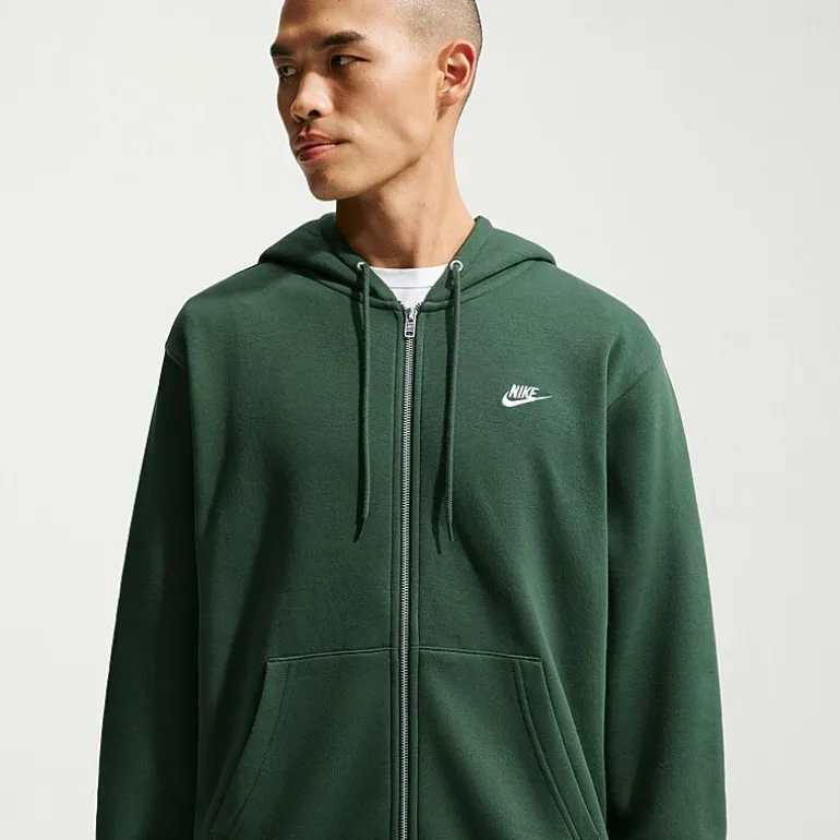 Nike Club Mens Long Sleeve Fleece Zipper Active Big and Tall Hoodie