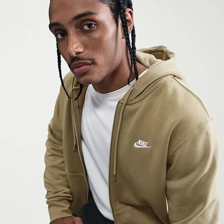 Nike Club Mens Long Sleeve Fleece Zipper Active Hoodie