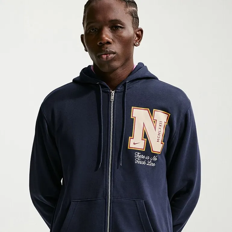Nike Club Mens Long Sleeve Fleece Zipper Active Hoodie