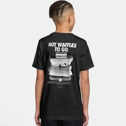 Nike Club Waffle Big Kid Unisex Crew Neck Short Sleeve Regular Fit Graphic T-Shirt