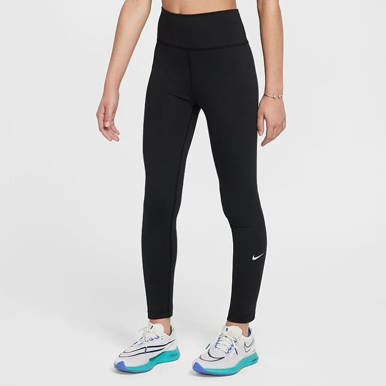 Nike Dri-Fit One Big Kid Girls High Rise Knit Active Skinny Full Length Leggings