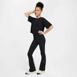 Nike Dri-Fit One Big Kid Girls High Rise Knit Active Flare Full Length Leggings