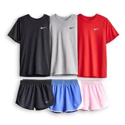 Nike Dri-Fit Swoosh Big Kid Unisex Crew Neck Short Sleeve Active T-Shirt