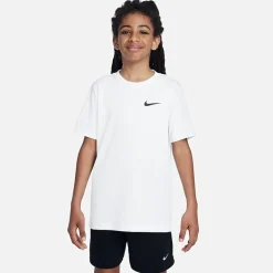 Nike Dri-Fit Swoosh Big Kid Unisex Crew Neck Short Sleeve Active T-Shirt