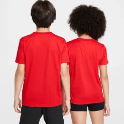 Nike Dri-Fit Swoosh Big Kid Unisex Crew Neck Short Sleeve Active T-Shirt