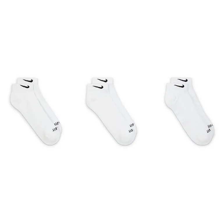 Nike Everday Plus Cushioned Unisex Adult Breathable Multi-Pack 3 Pair Low Cut Socks