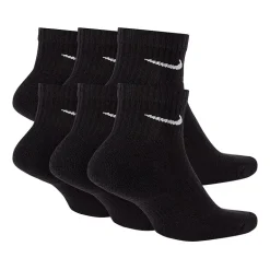 Nike Everyday Cushioned Unisex Adult Multi-Pack 6 Pair Quarter Ankle Socks