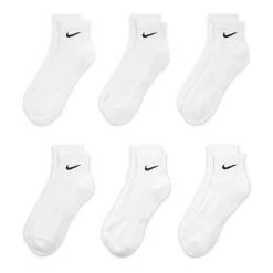 Nike Everyday Cushioned Unisex Adult Multi-Pack 6 Pair Quarter Ankle Socks