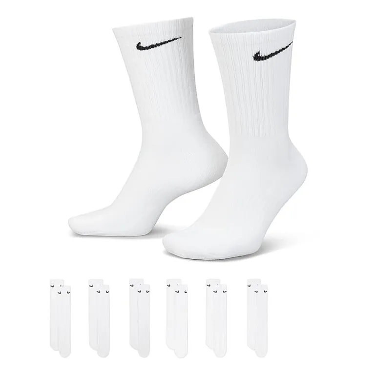 Nike Everyday Cushioned Unisex Adult 6 Pair Crew Socks