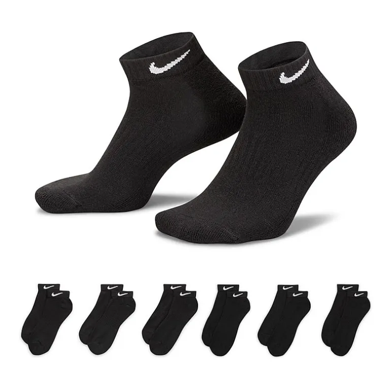 Nike Everyday Cushioned Unisex Adult Multi-Pack 6 Pair Low Cut Socks
