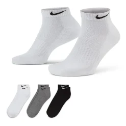 Nike Everyday Cushioned Unisex Adult Multi-Pack 3 Pair Low Cut Socks
