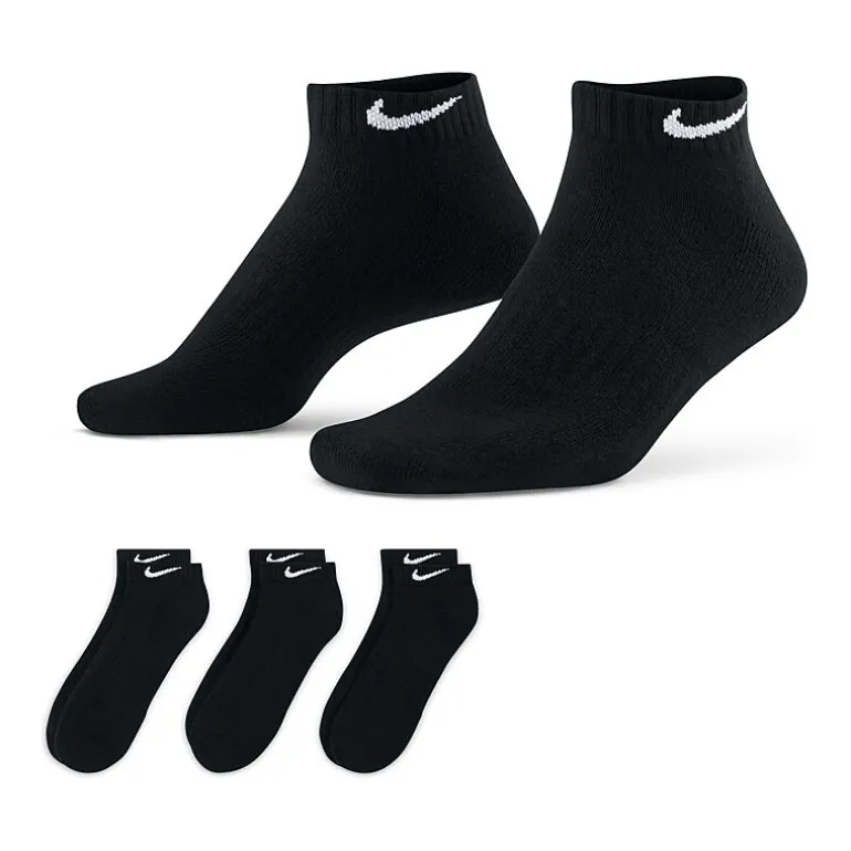 Nike Everyday Cushioned Unisex Adult Multi-Pack 3 Pair Low Cut Socks