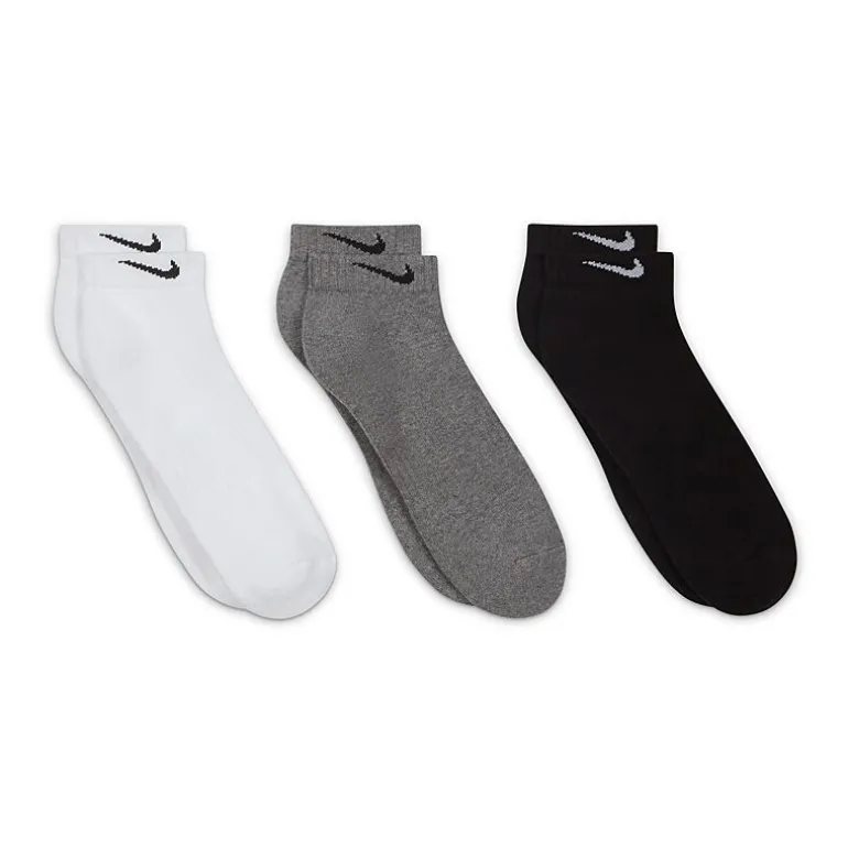 Nike Everyday Cushioned Unisex Adult Multi-Pack 3 Pair Low Cut Socks