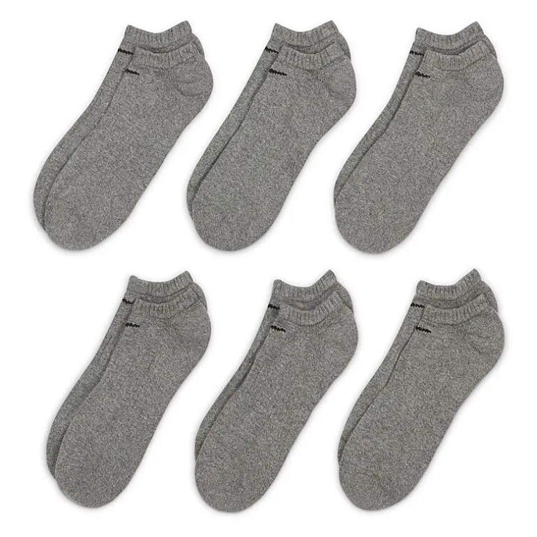 Nike Everyday Cushioned Unisex Adult Multi-Pack 6 Pair No Show Socks