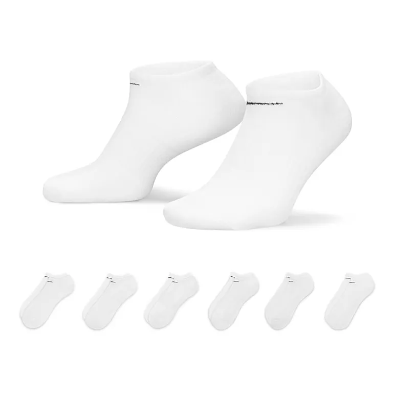 Nike Everyday Cushioned Unisex Adult Multi-Pack 6 Pair No Show Socks