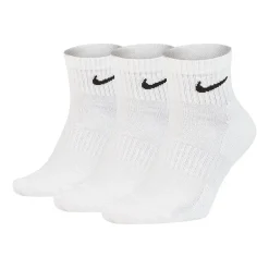 Nike Everyday Cushioned Unisex Adult Multi-Pack 3 Pair Quarter Ankle Socks