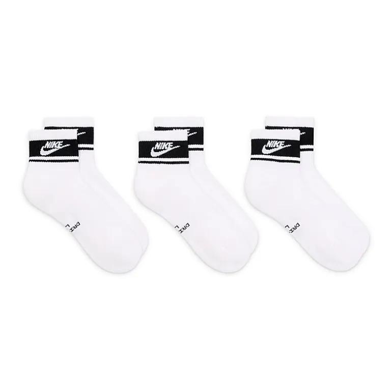 Nike Everyday Elevated Unisex Adult 3 Pair Quarter Ankle Socks