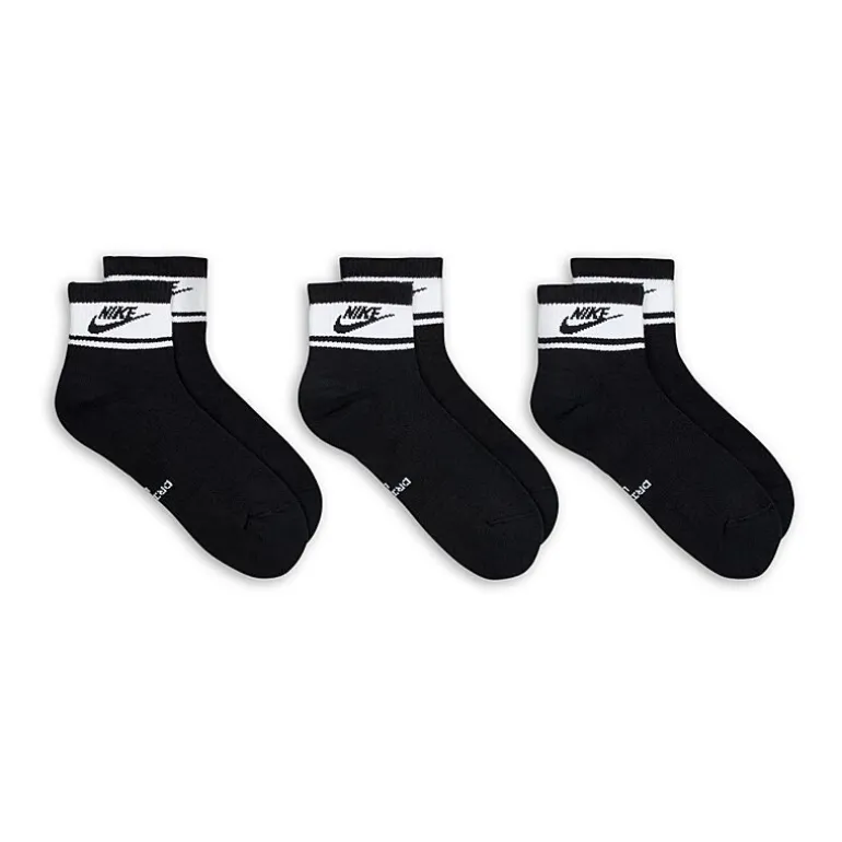 Nike Everyday Elevated Unisex Adult 3 Pair Quarter Ankle Socks