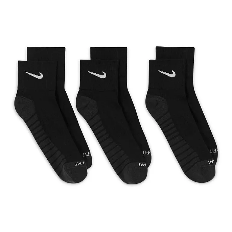 Nike Everyday Max Cushioned Unisex Adult Multi-Pack 3 Pair Quarter Ankle Socks