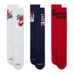 Nike Everyday Plus Athletic Unisex Adult 3 Pair Crew Socks