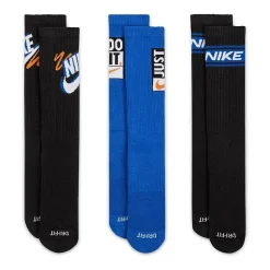 Nike Everyday Plus Athletic Unisex Adult 3 Pair Crew Socks