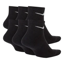 Nike Everyday Plus Cushioned Unisex Adult Breathable Multi-Pack 6 Pair Quarter Ankle Socks