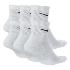 Nike Everyday Plus Cushioned Unisex Adult Breathable Multi-Pack 6 Pair Quarter Ankle Socks