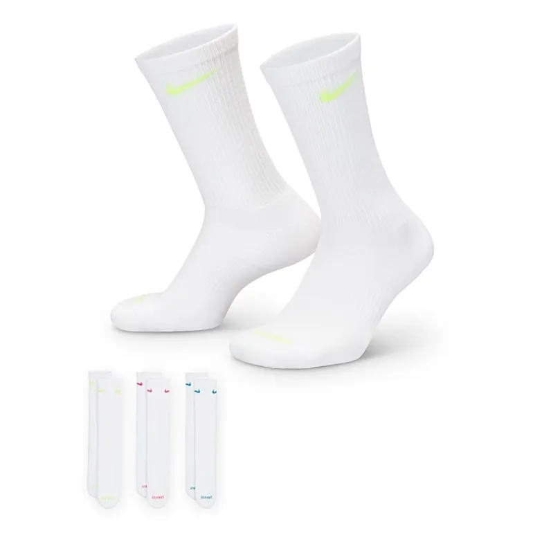 Nike Everyday Plus Cushioned Unisex Adult 3 Pair Crew Socks