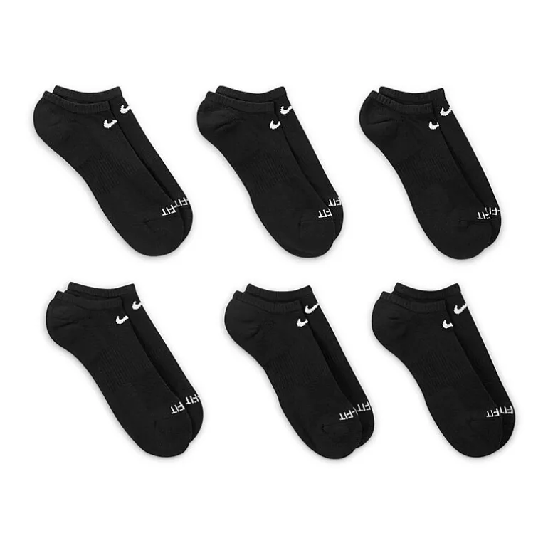 Nike Everyday Plus Cushioned Unisex Adult Multi-Pack 6 Pair No Show Socks