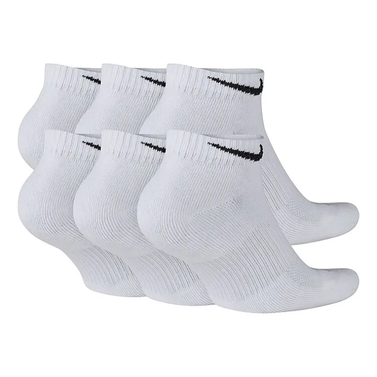 Nike Everyday Plus Cushioned Unisex Adult Breathable Multi-Pack 6 Pair Low Cut Socks