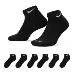 Nike Everyday Plus Cushioned Unisex Adult Breathable Multi-Pack 6 Pair Low Cut Socks