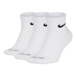 Nike Everyday Plus Cushioned Unisex Adult Breathable Multi-Pack 3 Pair Quarter Ankle Socks