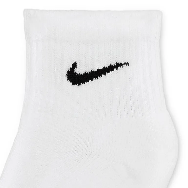 Nike Everyday Plus Cushioned Unisex Adult Breathable Multi-Pack 3 Pair Quarter Ankle Socks