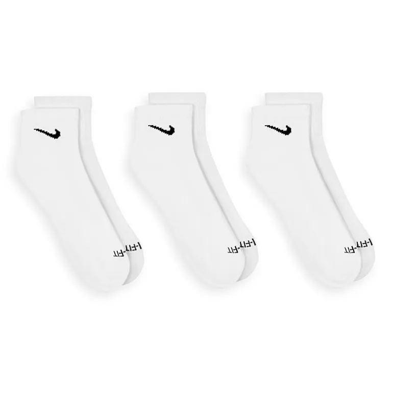 Nike Everyday Plus Cushioned Unisex Adult Breathable Multi-Pack 3 Pair Quarter Ankle Socks
