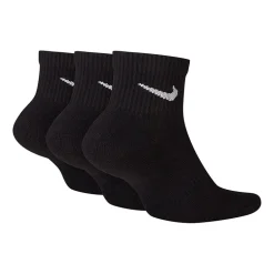 Nike Everyday Plus Cushioned Unisex Adult Breathable Multi-Pack 3 Pair Quarter Ankle Socks