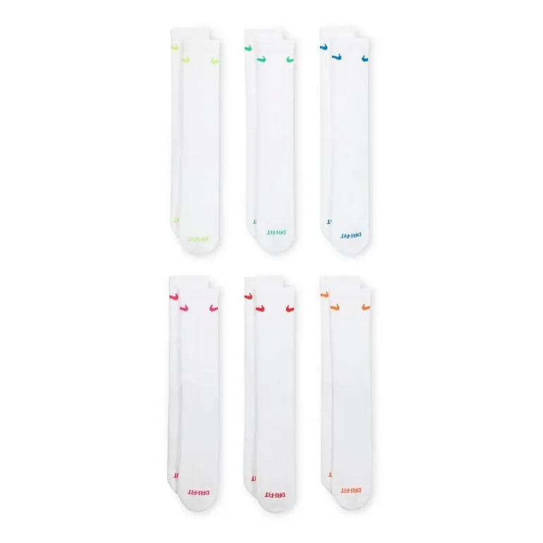 Nike Everyday Plus Cushioned Unisex Adult 6 Pair Crew Socks