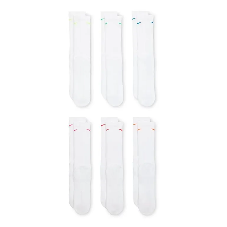 Nike Everyday Plus Cushioned Unisex Adult 6 Pair Crew Socks
