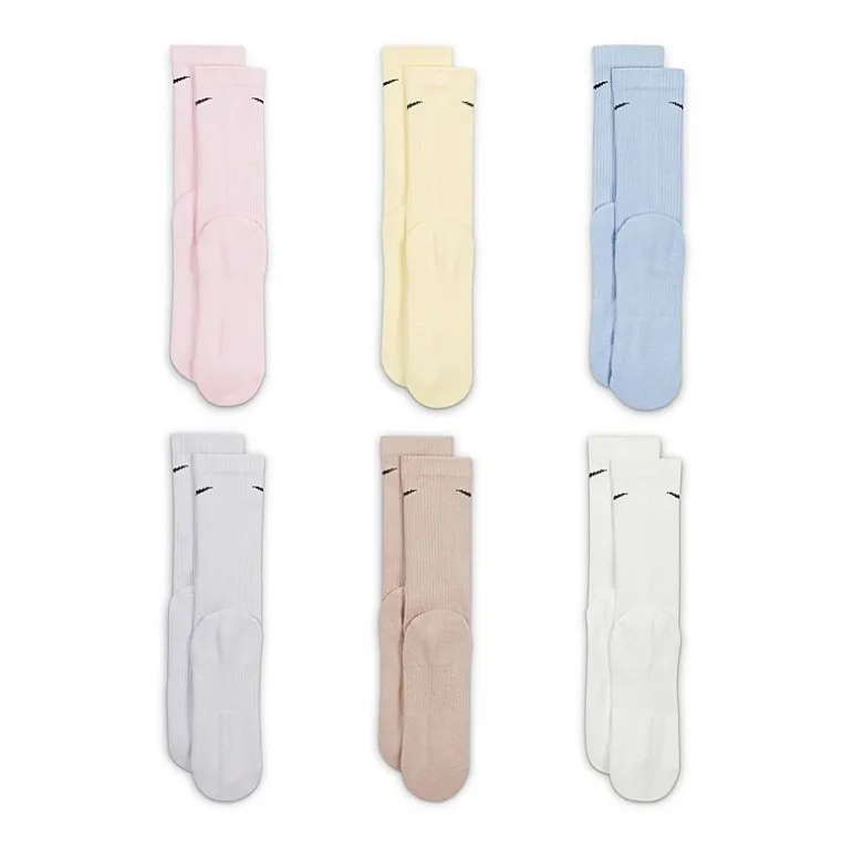 Nike Everyday Plus Cushioned Unisex Adult 6 Pair Crew Socks