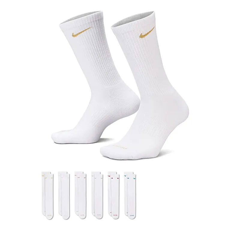 Nike Everyday Plus Cushioned Unisex Adult 6 Pair Crew Socks
