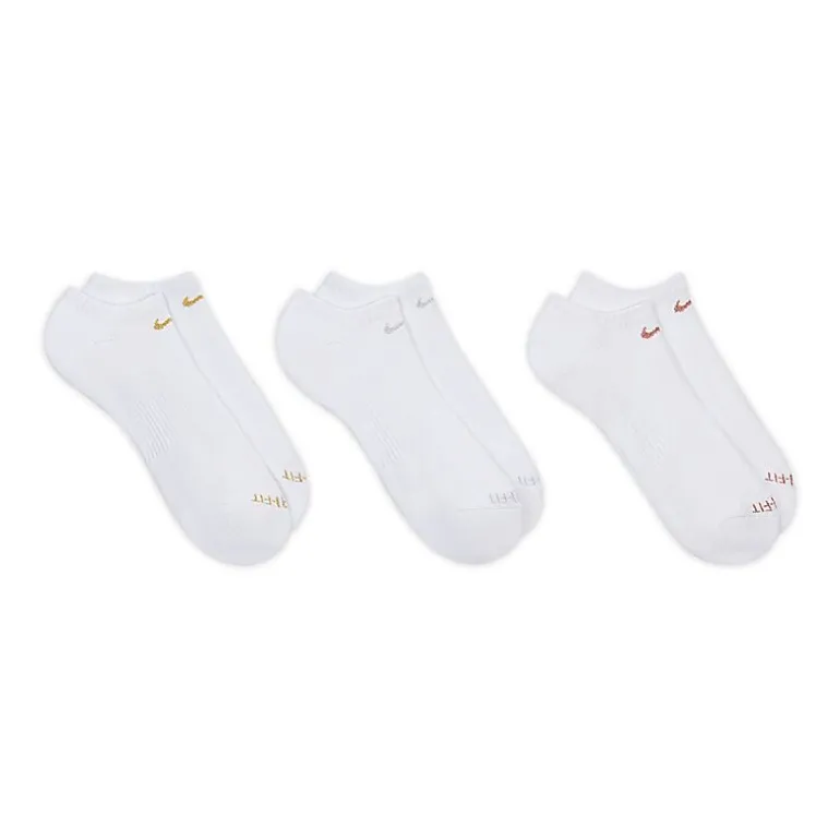 Nike Everyday Plus Cushion Unisex Adult Multi-Pack 3 Pair No Show Socks