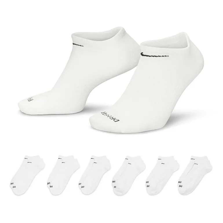 Nike Everyday Plus Lightweight Unisex Adult Multi-Pack 6 Pair No Show Socks