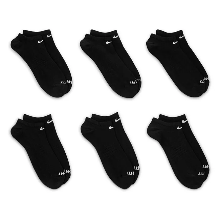 Nike Everyday Plus Lightweight Unisex Adult Multi-Pack 6 Pair No Show Socks