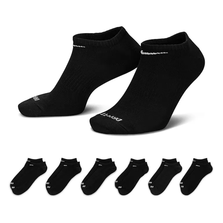Nike Everyday Plus Lightweight Unisex Adult Multi-Pack 6 Pair No Show Socks