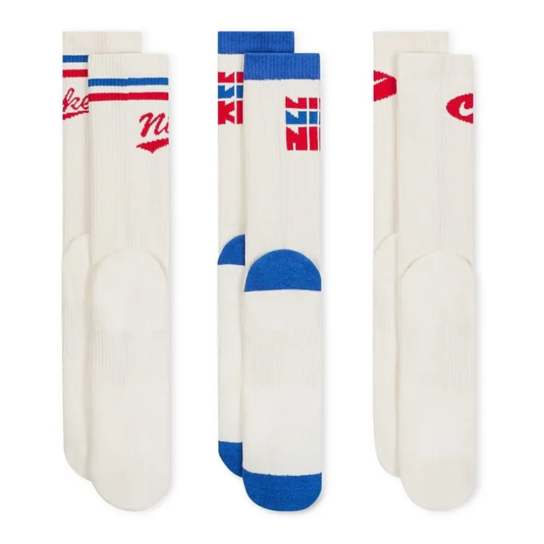 Nike Everyday Plus Throwback Unisex Adult 3 Pair Crew Socks