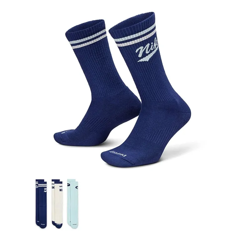 Nike Everyday Plus Throwback Unisex Adult 3 Pair Crew Socks