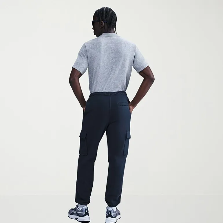 Nike Fleece Mens Cuffed Mid Rise Regular Fit Active Cargo Pant