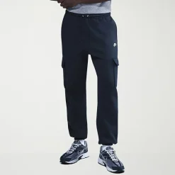 Nike Fleece Mens Cuffed Mid Rise Regular Fit Active Cargo Pant