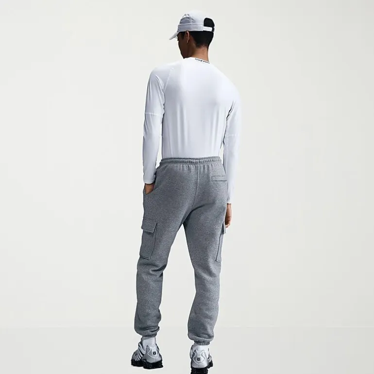 Nike Fleece Mens Cuffed Mid Rise Regular Fit Active Cargo Pant